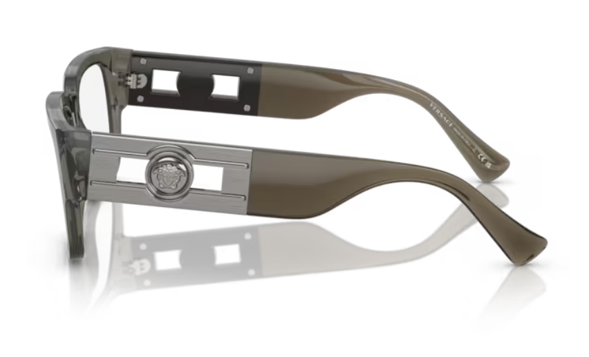 Versace 0VE3350 5436 Grey transparent 53mm Square Women's Eyeglasses