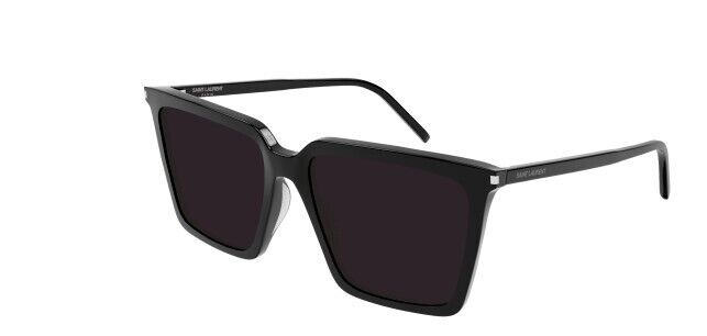 Saint Laurent SL 474 001 Black/Black Oversized Square Women's Sunglasses
