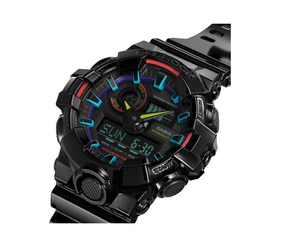 Casio G-Shock Analog Digital GA 700 Series Men's Watch GA700RGB-1A