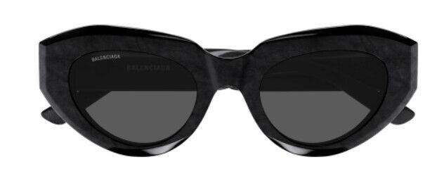 Balenciaga BB0236S-001 Black/Grey Cat-Eye Women's Sunglasses