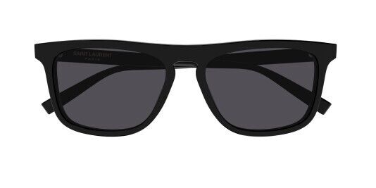 Saint Laurent SL 586 001 Black/Black Square Men's Sunglasses
