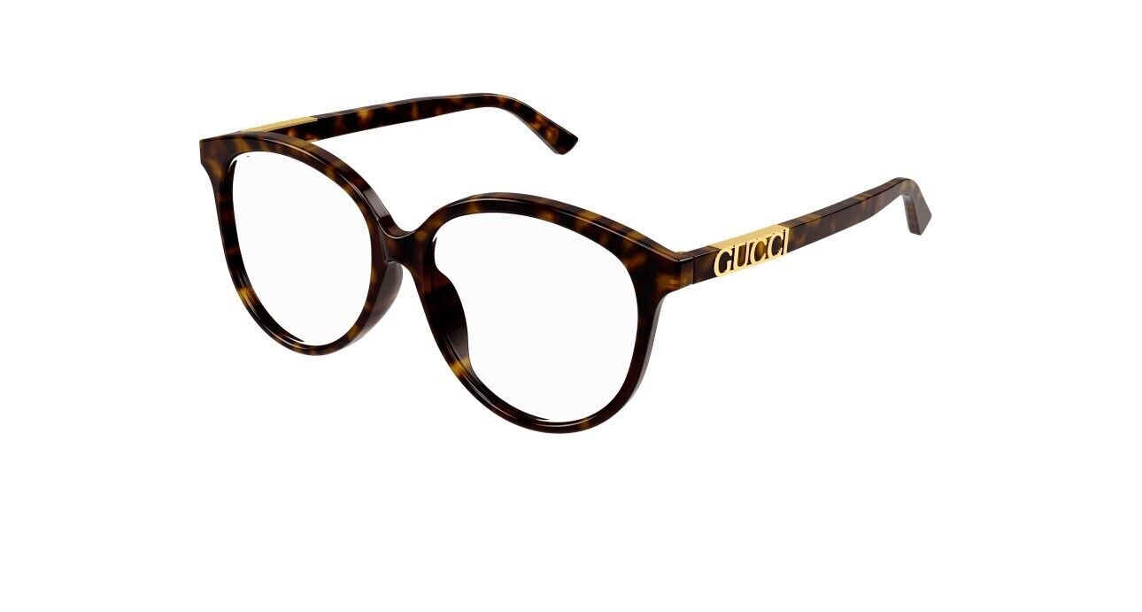 Gucci GG1194OA 002 Havana with Gucci Bold Logo Soft Cat-Eye Women's Eyeglasses