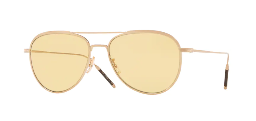 Oliver Peoples 0OV 1276ST TK-3 5311R6 Brushed Gold/Yellow Sunglasses