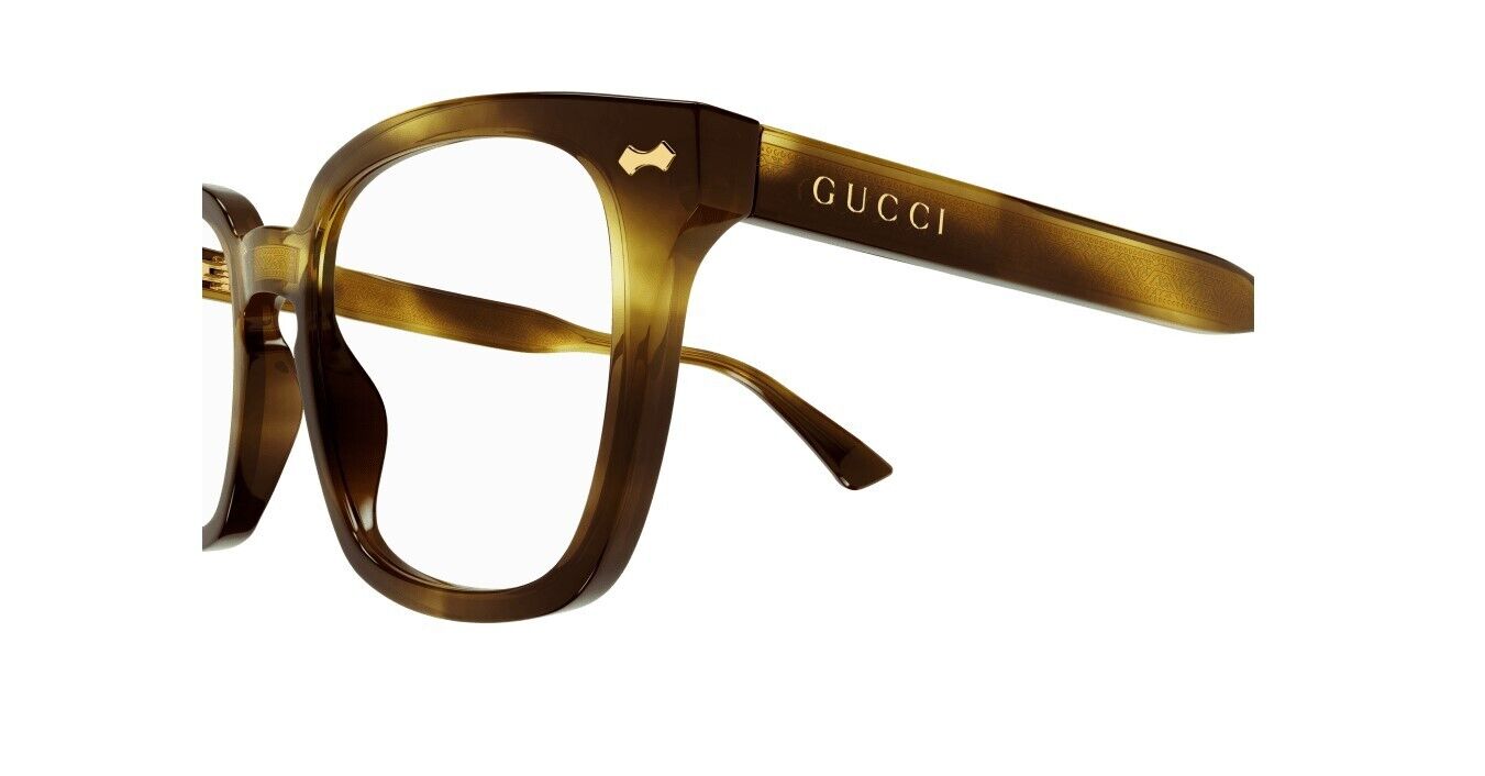 Gucci GG0184O 010 Havana Square Unisex Eyeglasses