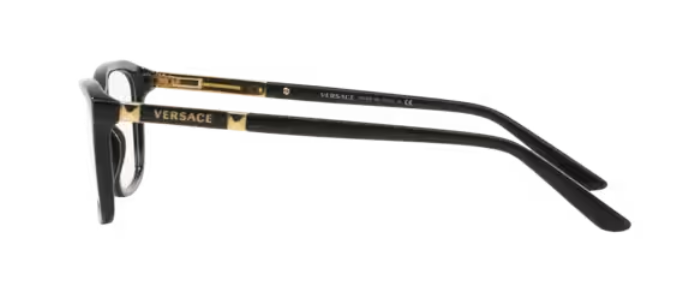 Versace 0VE3186 GB1 Black/Gold 54mm Cat-Eye Women's Eyeglasses