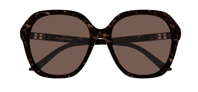 Balenciaga BB0184SA 002 Havana/Brown Butterfly Full-Rim Women's Sunglasses