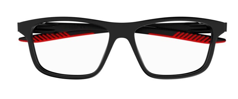 Puma PU0361O 001 Black-Black Rectangular Full-Rim Unisex Eyeglasses