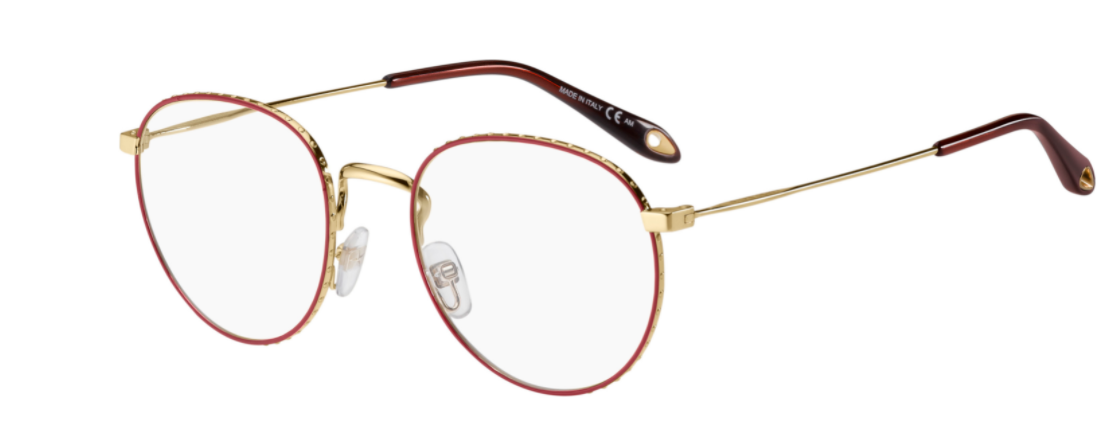 Givenchy Gv0072 0Y11 Gold Red  Oval Modified Women's Eyeglasses