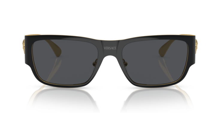 Versace VE2262 143387 Black/Grey Square Men's Sunglasses