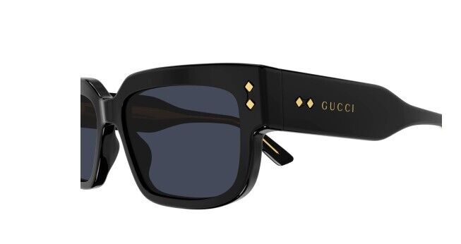 Gucci GG 1218S 001 Black/Brown Oversize Square Men's Sunglasses
