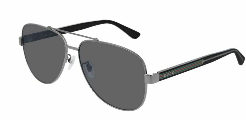 Gucci GG 0528 S 007 Ruthenium Polarized Sunglasses