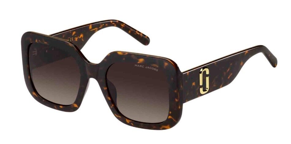 Marc Jacobs MARC-647/S 0086/HA Havana/Brown Gradient Square Sunglasses