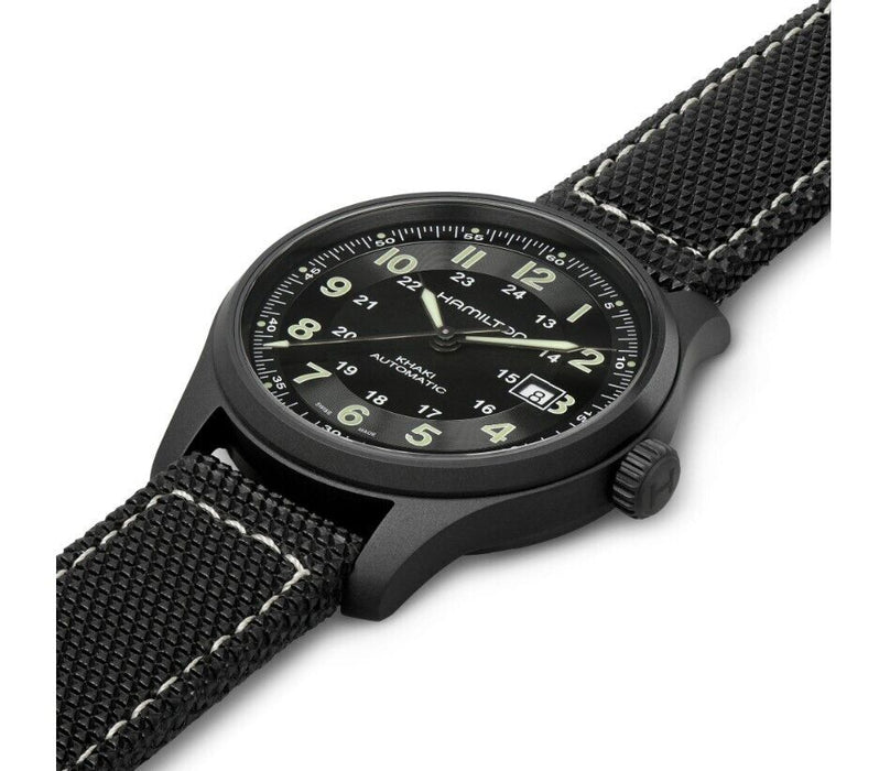Hamilton Khaki Field Titanium Automatic 42mm Black Dial Men's Watch H70575733