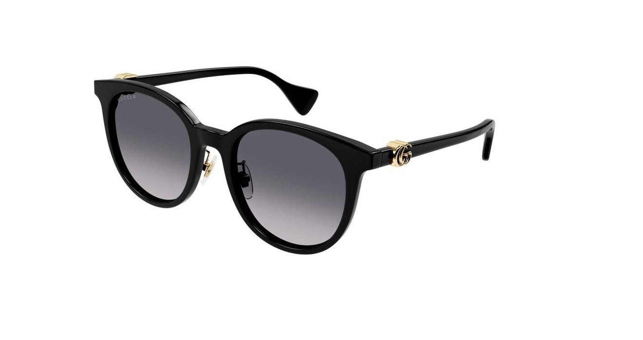 Gucci GG1073SK 006 Black/Grey Polarized Soft Round Women's Sunglasses