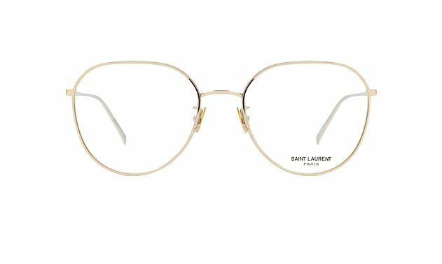 Saint Laurent SL 484 003 Gold Round Women Eyeglasses