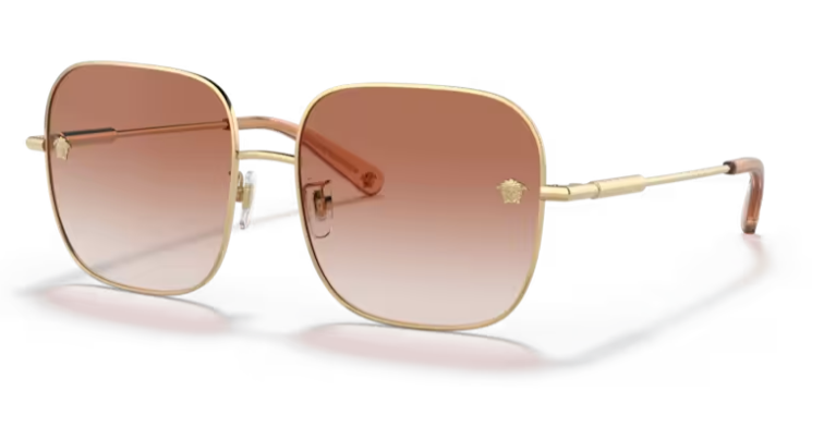 Versace 0VE2246D 100213 Gold/Pink gradient 59mm Rectangle Women's Sunglasses