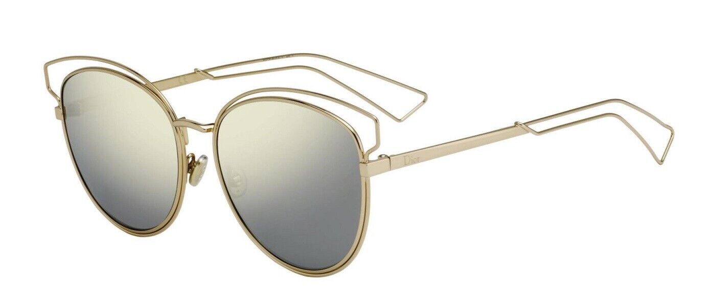 Christian Dior SIDERAL 2 0000/UE Rose Gold/Ivory Mirrored Sunglasses