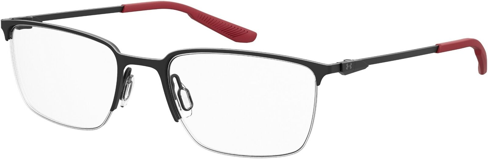 Under Armour Ua 5005/G 0003 Matte Black Red Rectangle Men's Eyeglasses