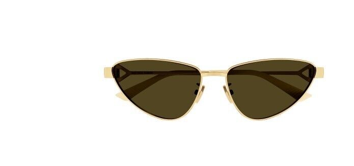 Bottega Veneta BV1186S 002 Gold/Brown Cat Eye Women's Sunglasses