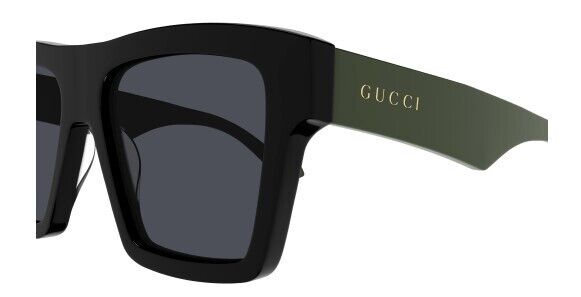 Gucci GG0962S 009 Black-Green/Grey Square Men's Sunglasses
