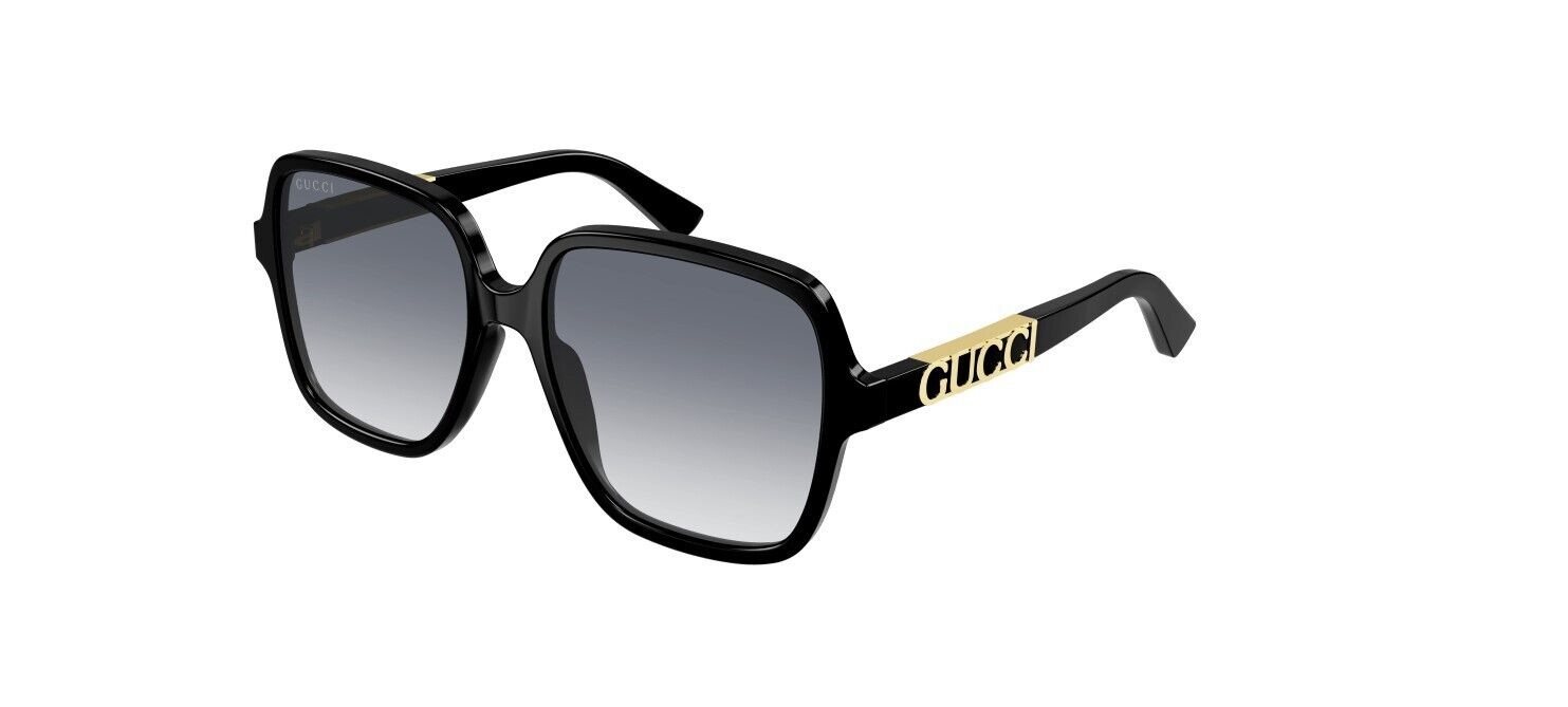 Gucci GG1189S 002 Black/Gradient Grey Oversized Square Women's Sunglasses