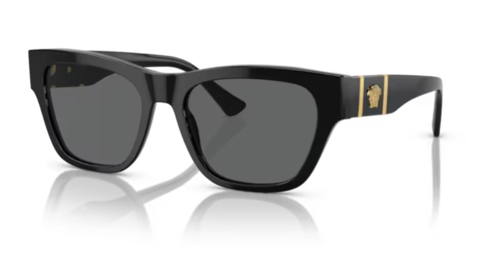 Versace 0VE4457 GB1/87 Black/Dark grey Square Men's Sunglasses