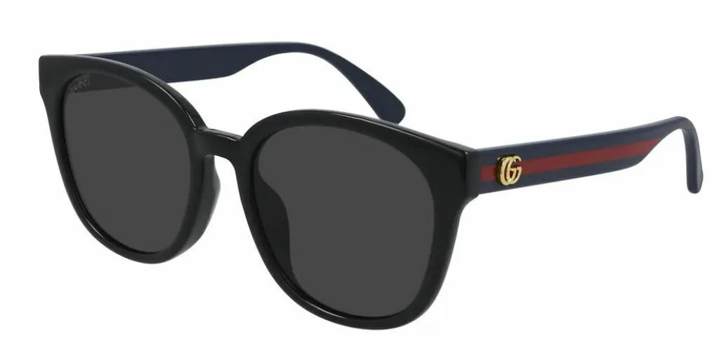 Gucci GG0855SK 002 Black Blue / Grey Cat-Eye Men's Sunglasses