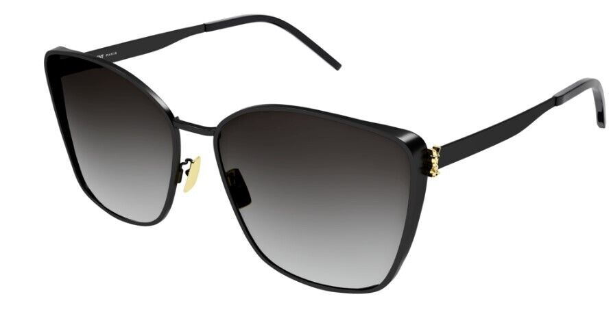 Saint Laurent SL M98 002 Black/Gray Gradient Oversized Metal Women's Sunglasses