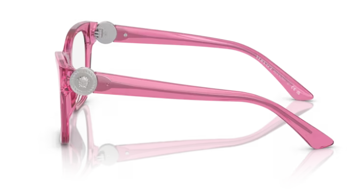 Versace 0VE3341U 5421 Transparent pink Soft Square Women's Eyeglasses