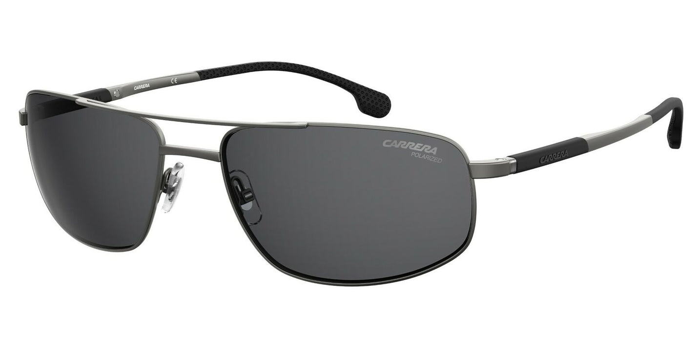 Carrera 8036/S 0R80/M9 Matte Dark Ruthenium/Gray Polarized Sunglasses