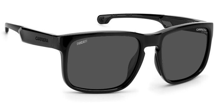Carrera CARDUC 023/S 0807 IR Black/Grey Rectangular Men's Sunglasses