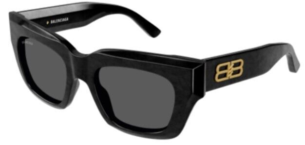 Balenciaga BB0234S-001 Black/Grey Square Women's Sunglasses