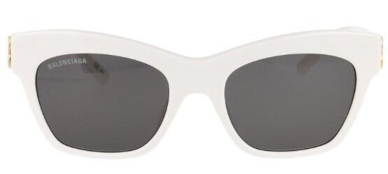 Balenciaga BB0132S 006 White/Grey Butterfly Full-Rim Women's Sunglasses
