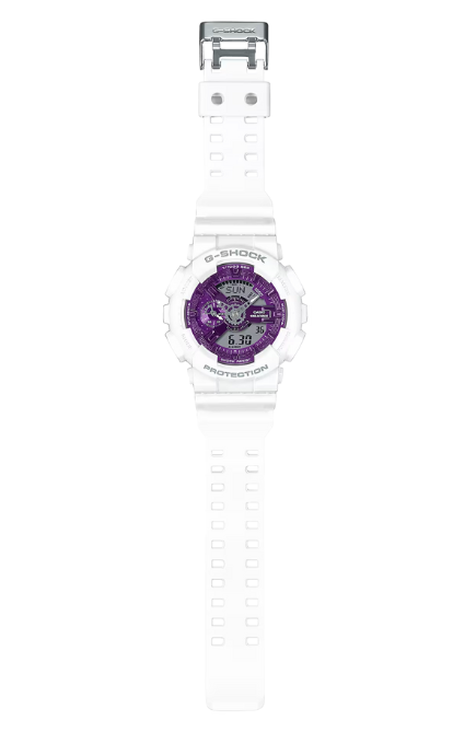 Casio G-Shock Analog-Digital 110 Series Purple Dial Baby Watch GA110WS-7A