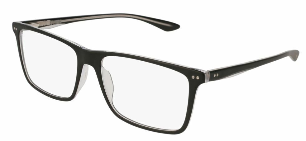 Puma PU 0130O 007 Black Rectangle Unisex Eyeglasses