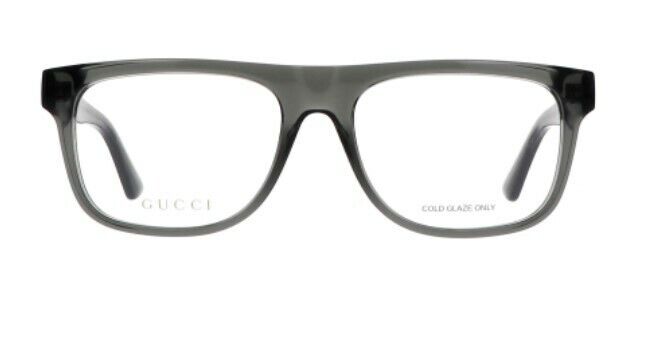Gucci GG1117O 003 Grey Rectangular Full-Rim Men's Eyeglasses