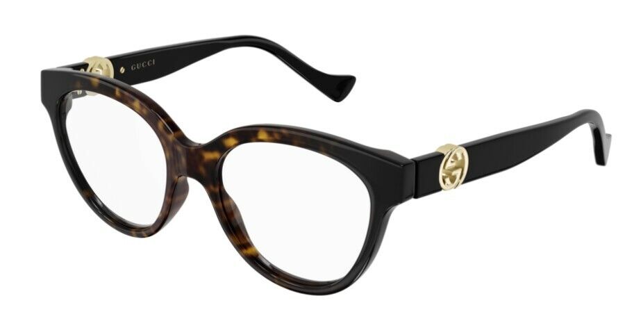 Gucci GG 1024O-009 Havana Cat-Eye Round Women Eyeglasses