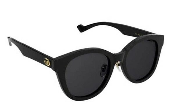 Gucci GG 1002SK-001 Black/Black Gray Full Rim Round Women Sunglasses