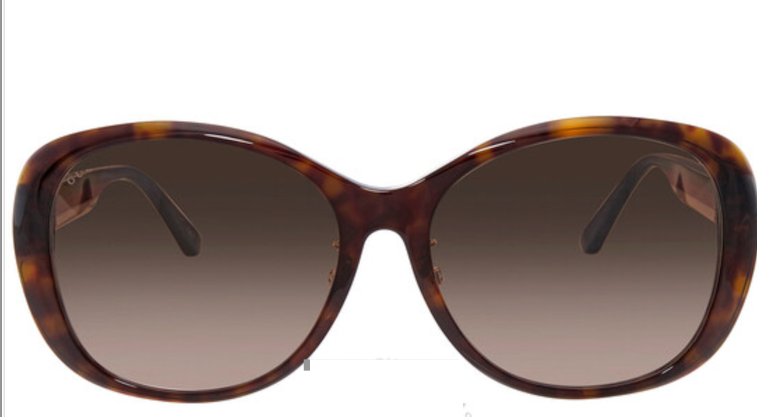 Gucci GG 0849SK 003 Havana Blue/Brown Gradient Round Sunglasses