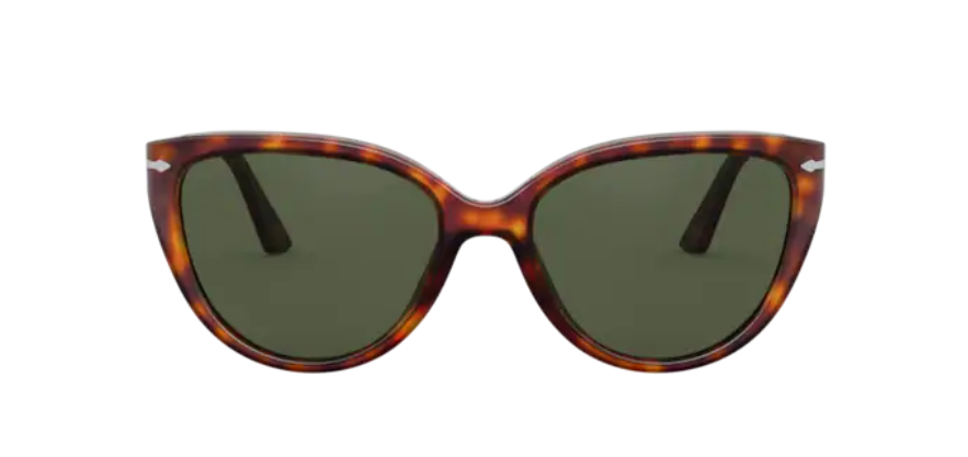 Persol 0PO 3251S 24/31 Havana/Green Butterfly Woman Sunglasses