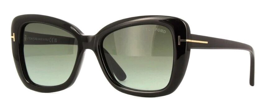 Tom Ford FT1008 Maeve 01B Shiny Black/Smoke Gradient Women's Sunglasses