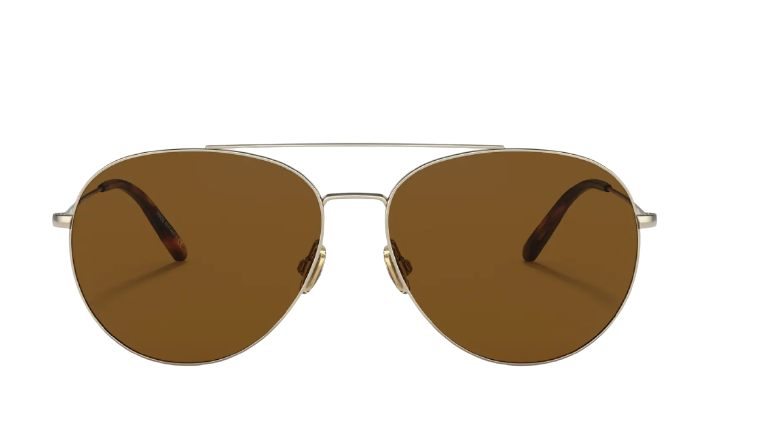 Oliver Peoples 0OV 1286S AIRDALE Soft Gold/Brown Polarized Sunglasses