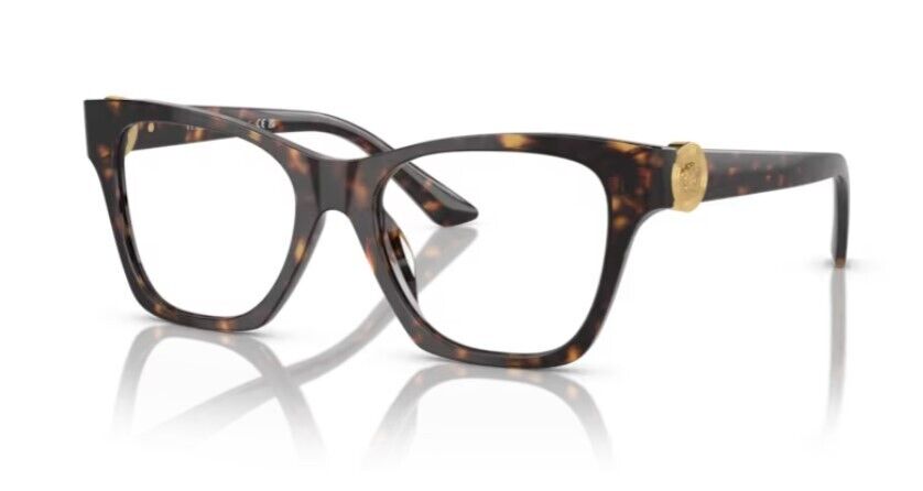 Versace 0VE3341U 108 Havana/Clear Soft Square 52 mm Women's Eyeglasses