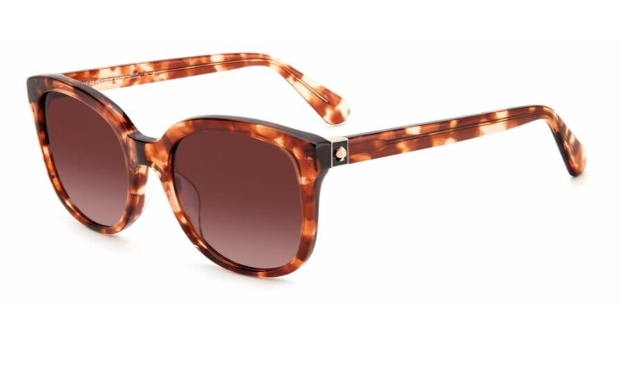 Kate Spade Gwenith/S 0HT8/3X Pink Havana/Burgundy Shaded Square Sunglasses