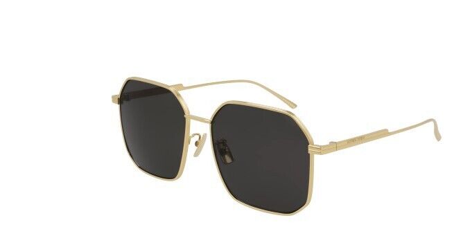 Bottega Veneta BV1108SA 001 Gold/Grey Soft Square Women's Sunglasses