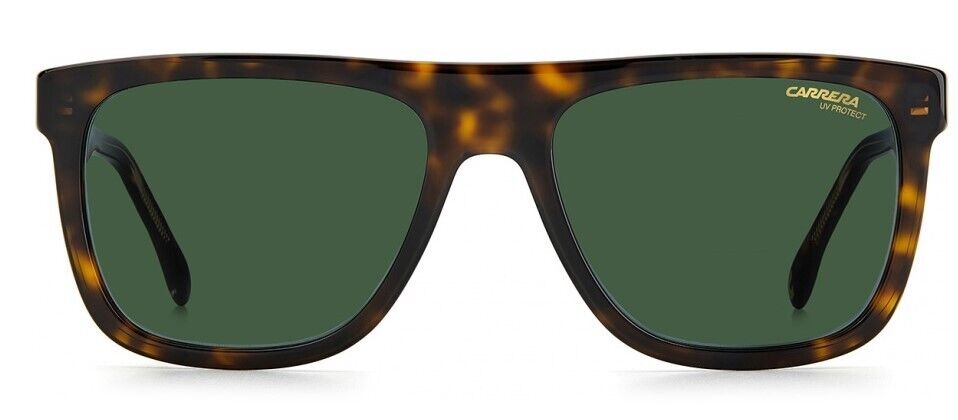 Carrera 267/S 0086/QT Havana/Green Rectangle Full-Rim Men's Sunglasses