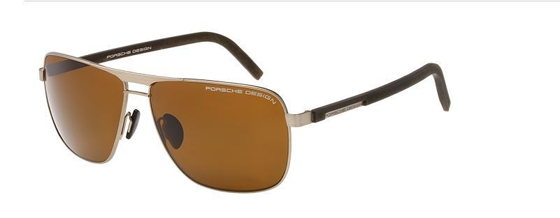 NEW Porsche Design P 8639 D Brown/Brown Polarized Sunglasses