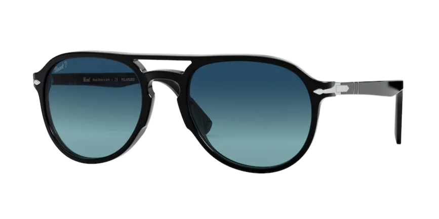 Persol 0PO 3235S 95/S3 Black/Blue Gradient Polarized Unisex Sunglasses