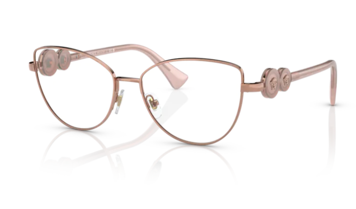 Versace 0VE1284 1412  Rose gold Cat Eye 55MM Women's Eyeglasses