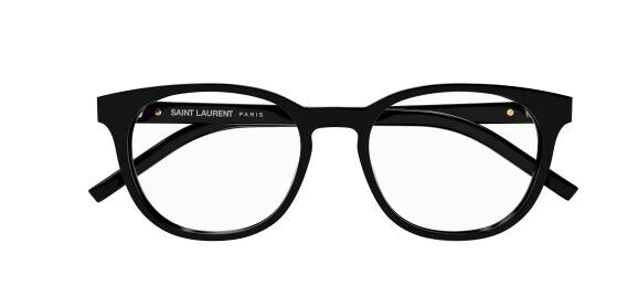 Saint Laurent SL M111 001 Black/Transparent Round Women's Eyeglasses